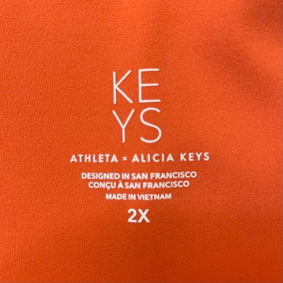 ATHLETA NWT ATHLETA X ALICIA KEYS ELATION TIGHT JEWEL ORANGE 2X - Picture 10 of 12